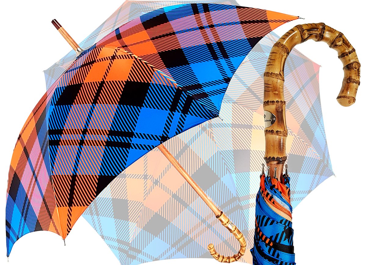 Ombrello grande da donna con manico in Bamboo – ilMarchesato