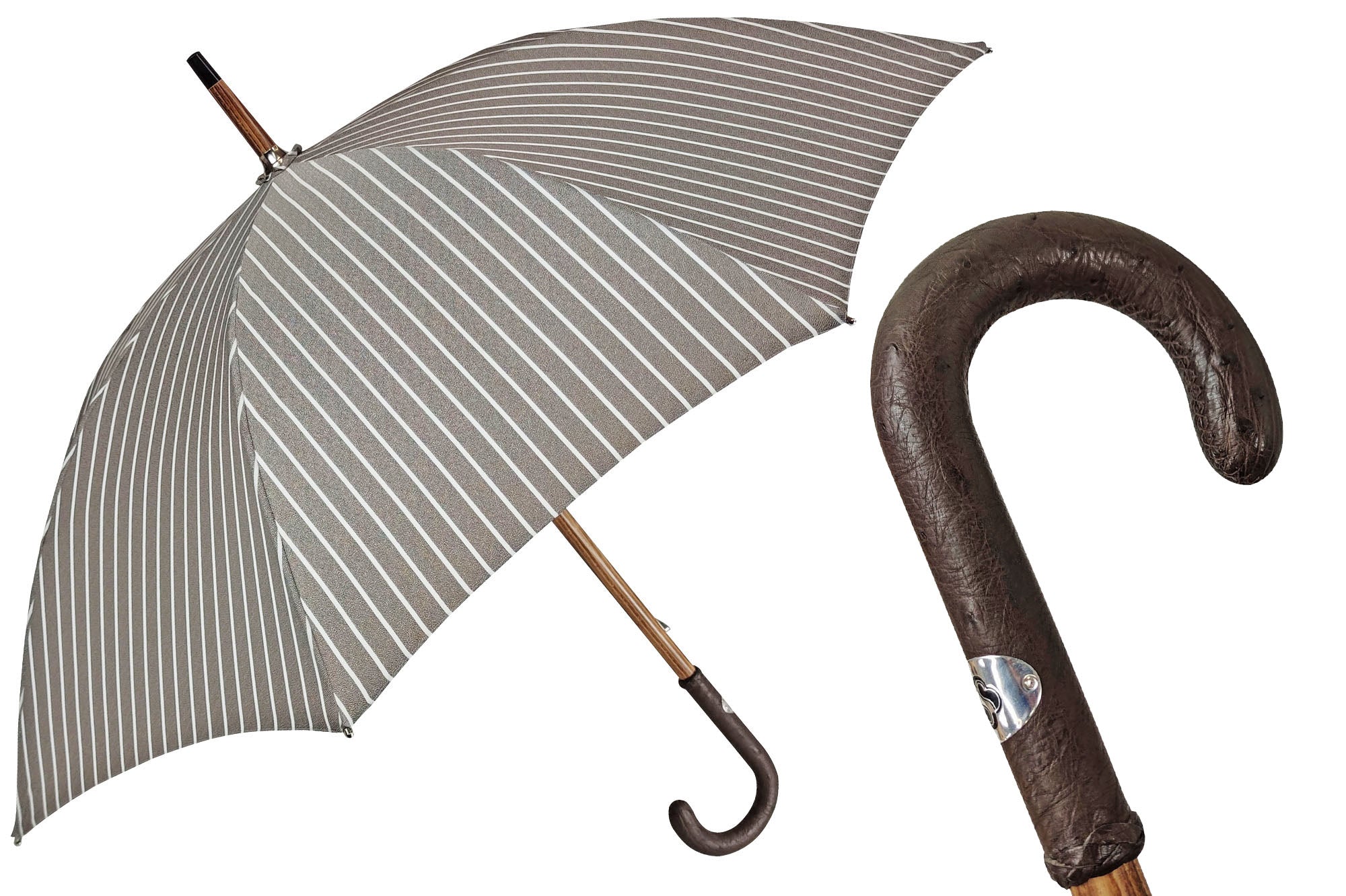 Folding Brown Tartan umbrella – ilMarchesato - Luxury Umbrellas, Canes and  Shoehorns