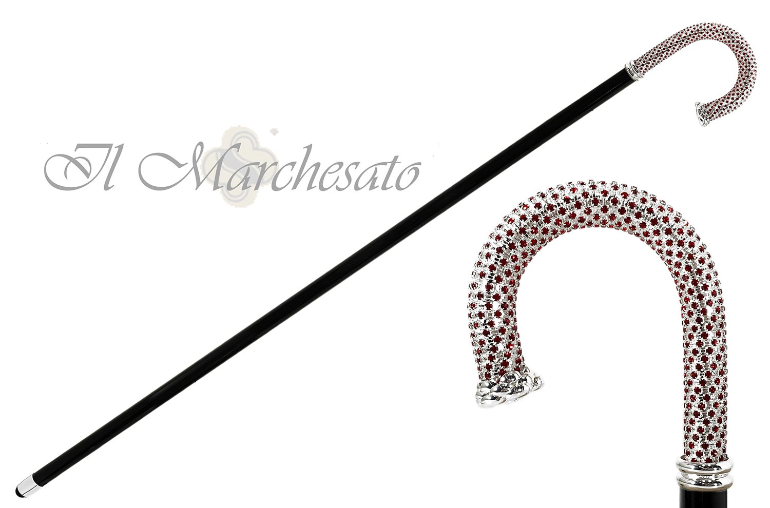 925 Silver plated Wolf - Walking stick – ilMarchesato - Luxury Umbrellas,  Canes and Shoehorns