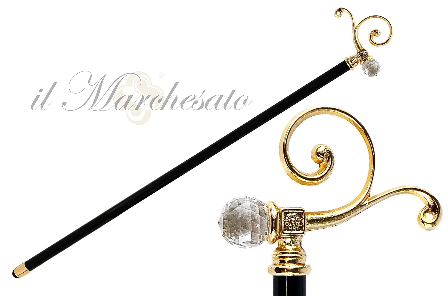 Beauty Collectible Walking Cane With Swarovski Crystal