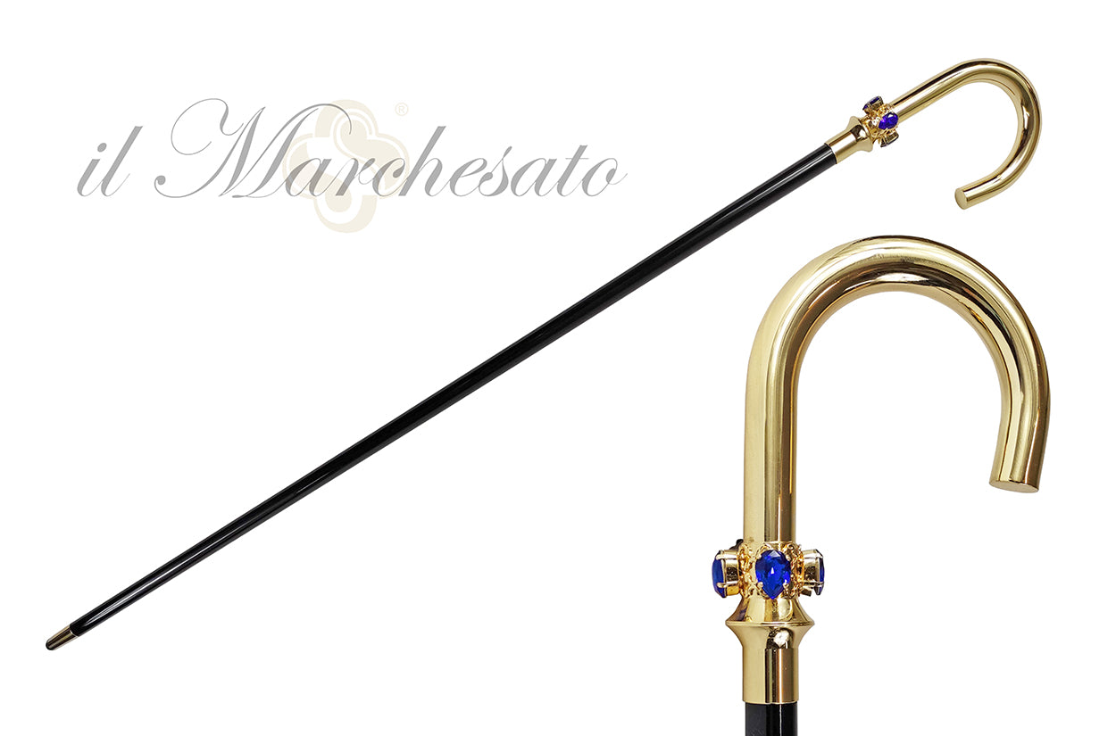 Fantastic curved cane for Men with teardrop crystals – ilMarchesato - Luxury  Umbrellas, Canes and Shoehorns