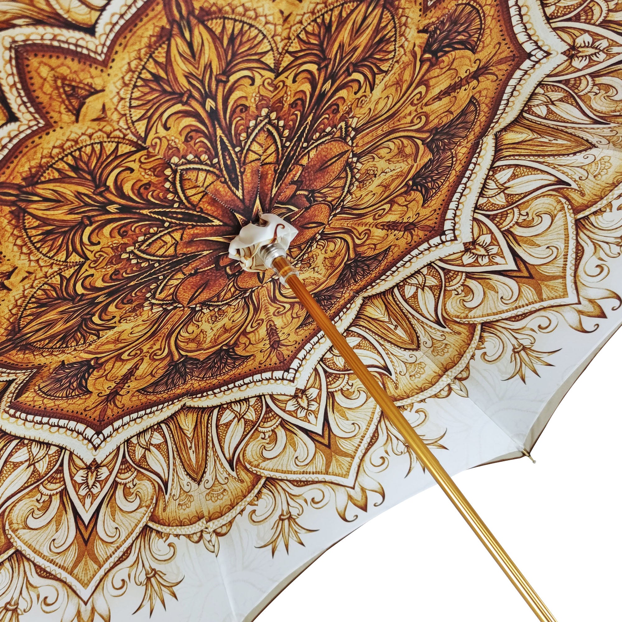 Brown Umbrella With Rhombus Pattern Inside – ilMarchesato - Luxury Umbrellas,  Canes and Shoehorns