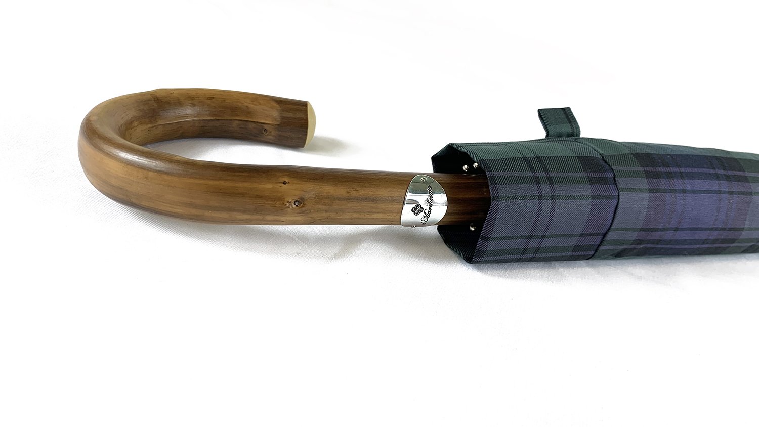 Folding Brown Tartan umbrella – ilMarchesato - Luxury Umbrellas, Canes and  Shoehorns