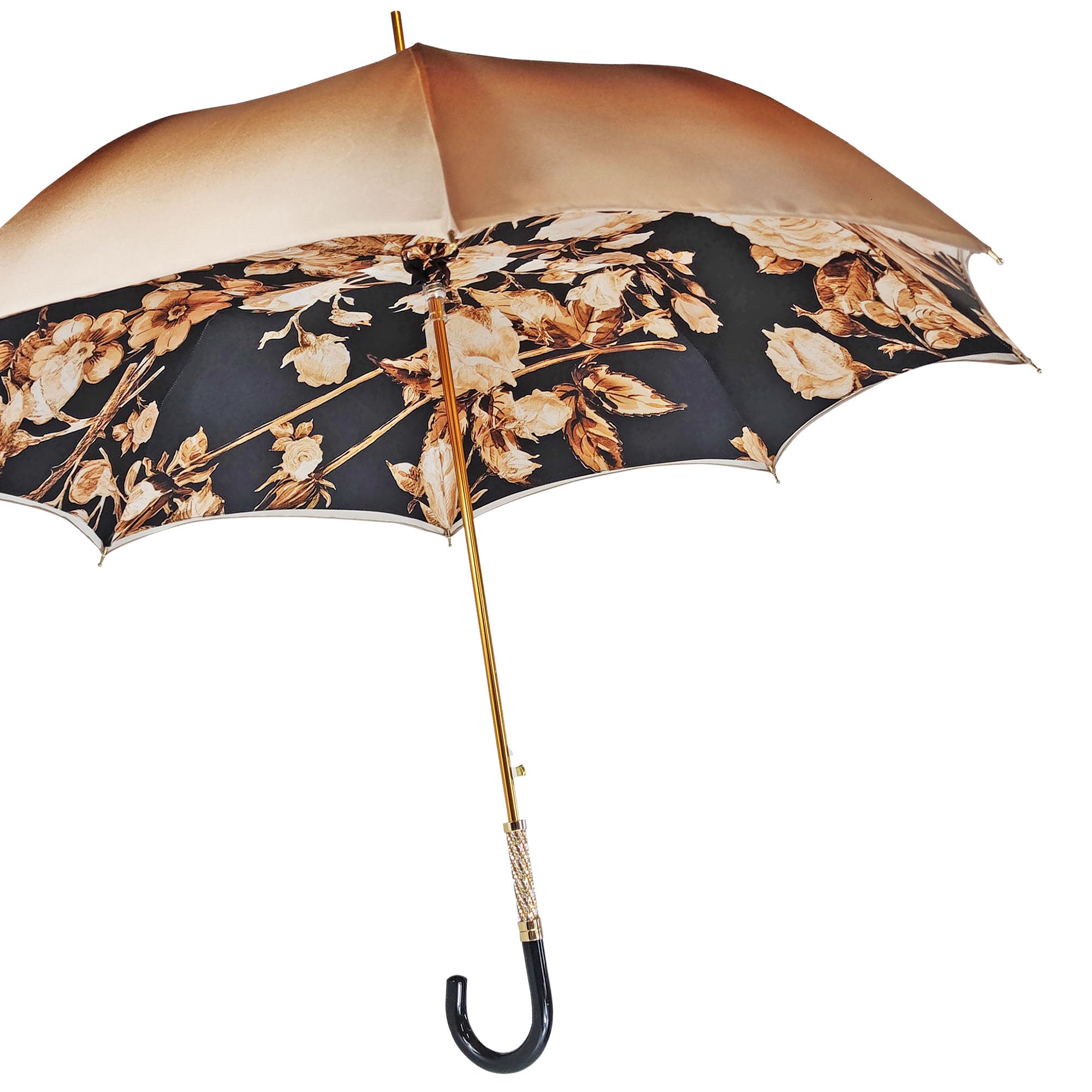 Umbrella Umbrella good Woman France Nylon 50'S / Fashion Accessory Women / Luxury and elegance / chic and retro / Umbrella color brown squirrel