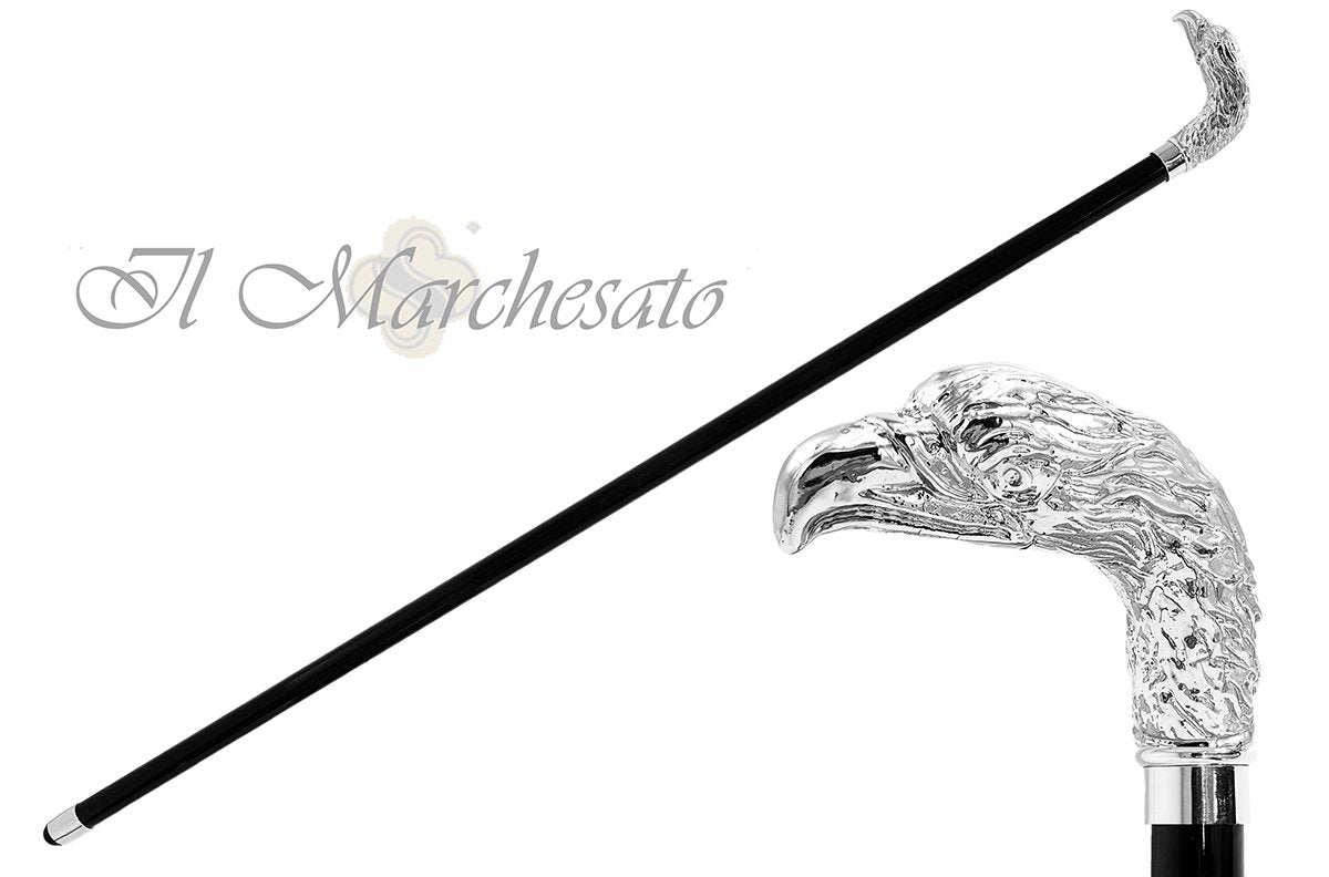 Bright Silver plated Hawk - il Marchesato collection – ilMarchesato - Luxury  Umbrellas, Canes and Shoehorns