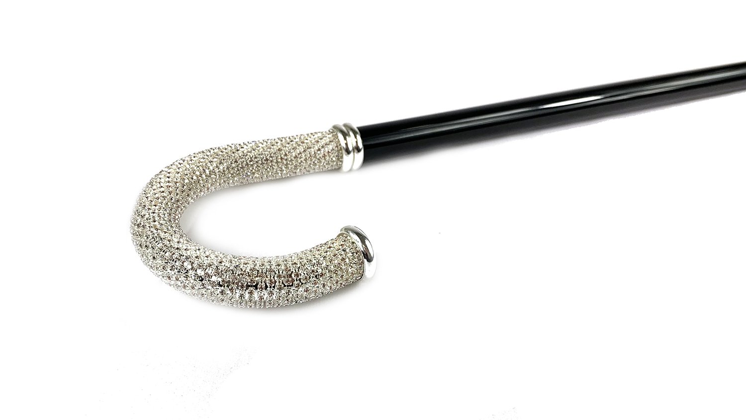 Luxury Walking stick for Man with thousands of white crystals